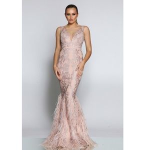 Tiffany Gown Dusty Pink - Jadore